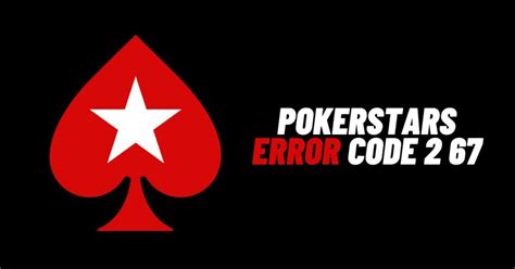 pokerstars error code 105
